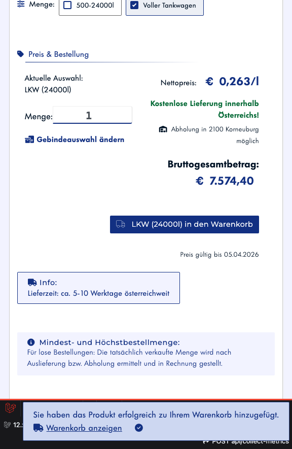 Schritt 8: Bestätigung erhalten